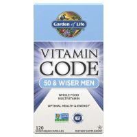 Garden of Life 生命花园, Vitamin Code, 50岁+ 男性综合维他命, 120素食胶囊.